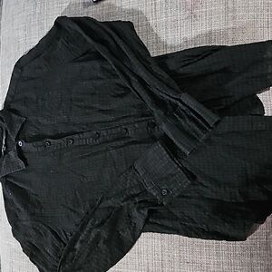 Black button down shirt